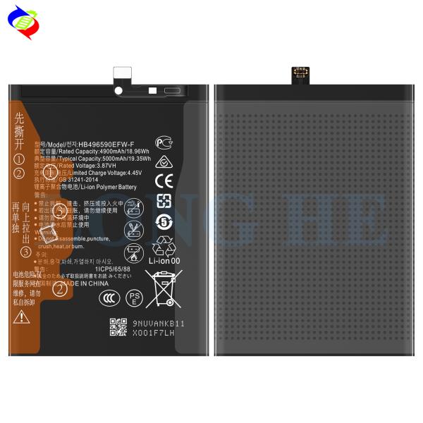 Stock 3.87V 4900mAh HB496590EFW-F Lithium Ion Battery for Huawei Mobile Replacement