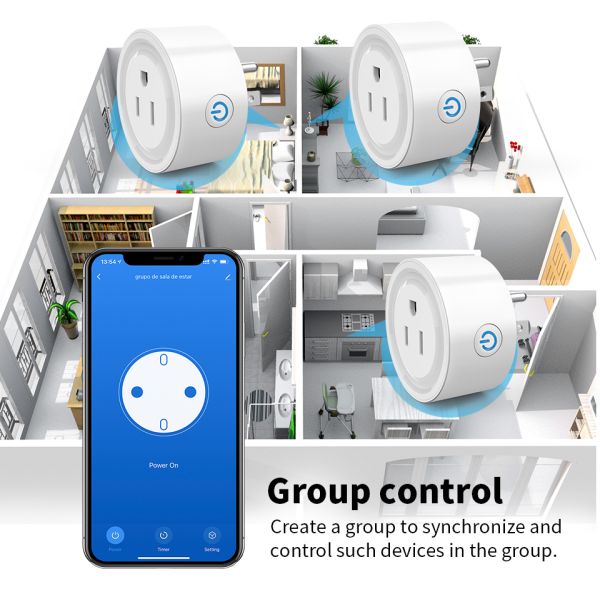 ZigBee 3.0 Smart Plug with 10A Max Load and Repeater Function for Tuya Hub