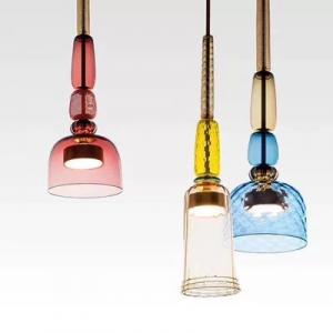 Buy cheap Flauti Amber Glass Pendant Lights Amethist Coloured Murano 47cm X 13cm Dimensions product