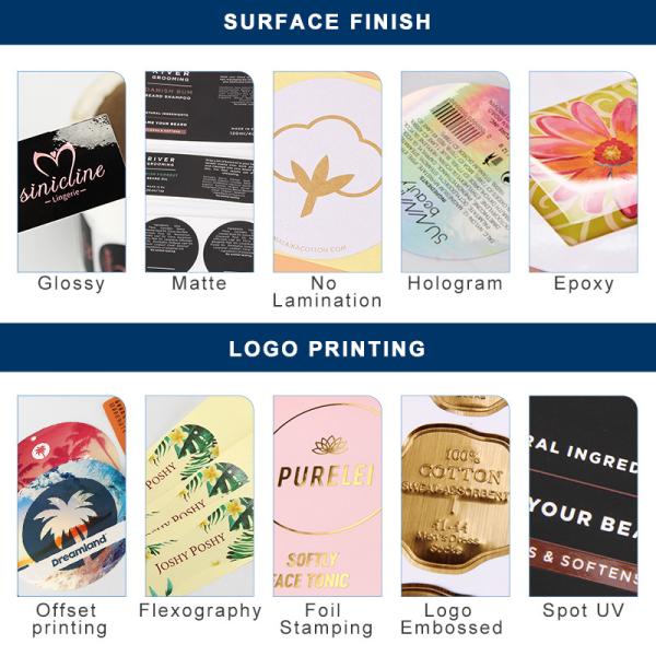 Clear Plastic Cosmetic Transparent Vinyl Sticker Paper Printing