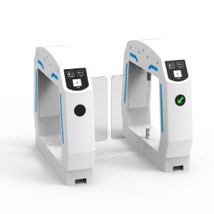 White Biometric Turnstile , Optical Swing Turnstile For Public Facilities