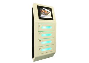Buy cheap UVC Sterilize 4 Digital Lockers Cell Phone Charging Stations 10 inch Touch Screen Wall Mount product