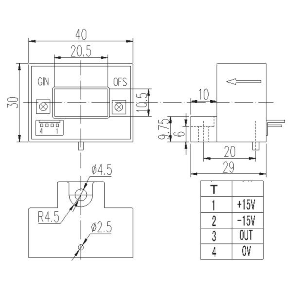 4V Output Hall Current Sensor High Accuracy Grade Convenient Installation
