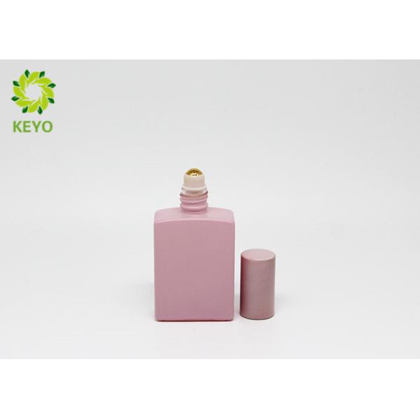 Pink Glass Perfume Bottles , Customizable 30ml Empty Fragrance Oil Bottles
