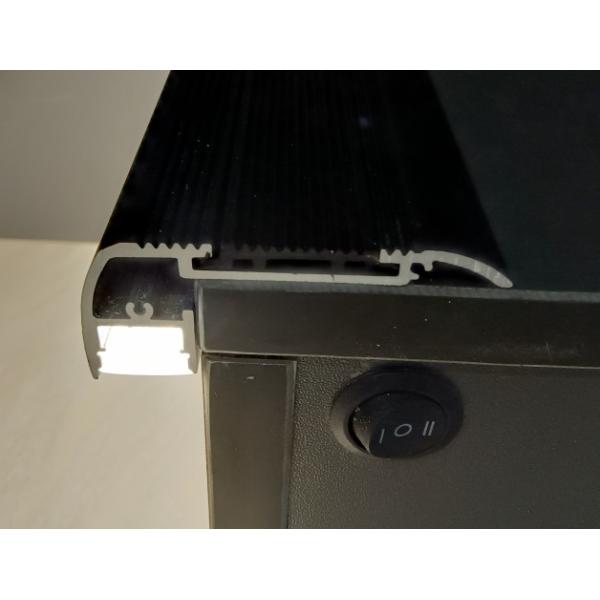 Opal Anodized H27.5mm LED Aluminium Extrusion Profiles Spray Coating