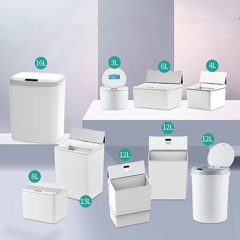 14l Bathroom Waste Bins Press-type Trash Can Smart Home Products Smart Waste Bins
