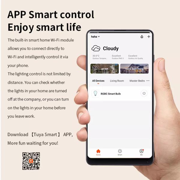 Smart Lantern Table Lamp Decorative Tuya APP Alexa Google Smart WiFi LED Light