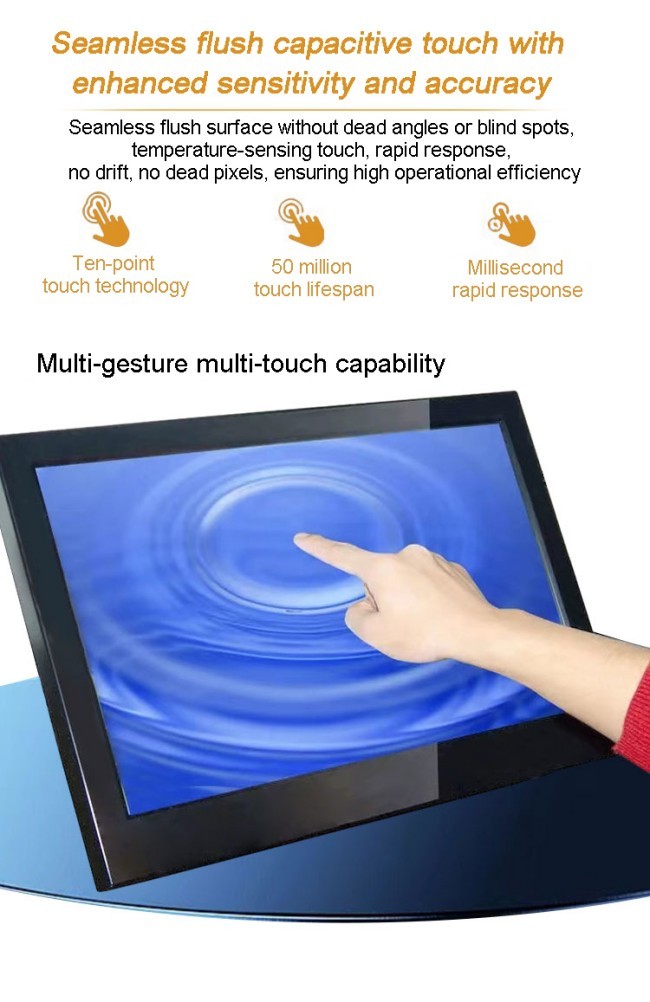 Factory Price Embedded/wall Mount Aluminum case Waterproof Lcd Monitor Fanless 12.1 inch Fully Enclosed Touch Screen Computer