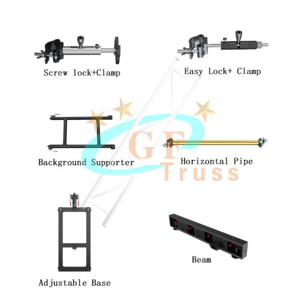 Adjustable Height Led Screen Display Background Truss For Cabinets