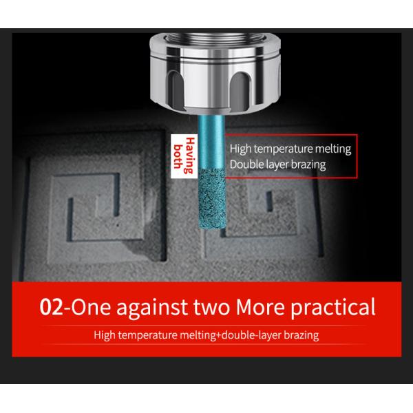 Brazed Granite Hole Cutting Bit 60Degrees 65 Degrees Diamond Drill Bits For Stone