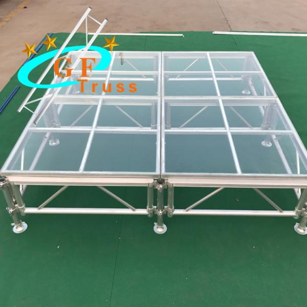 Easy install smart aluminum glass acrylic stage platform for sale