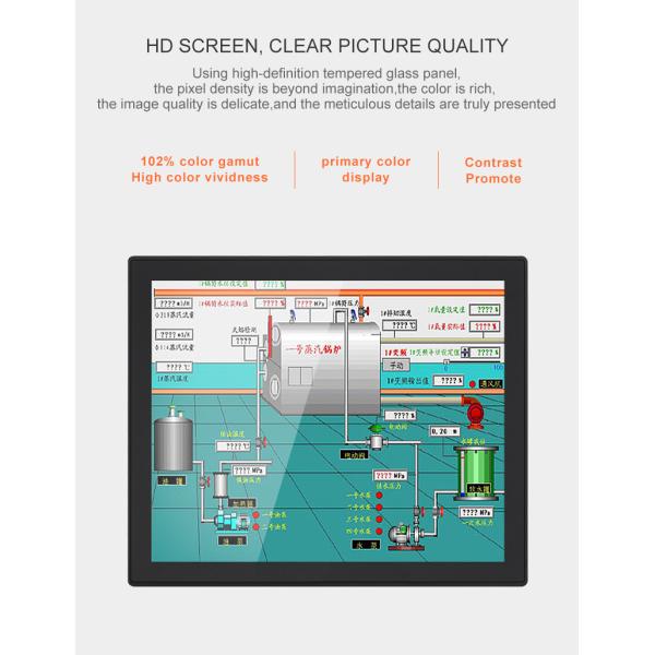 1366x768 13.3 inch Wall Mounted Embedded Touch Panel PC