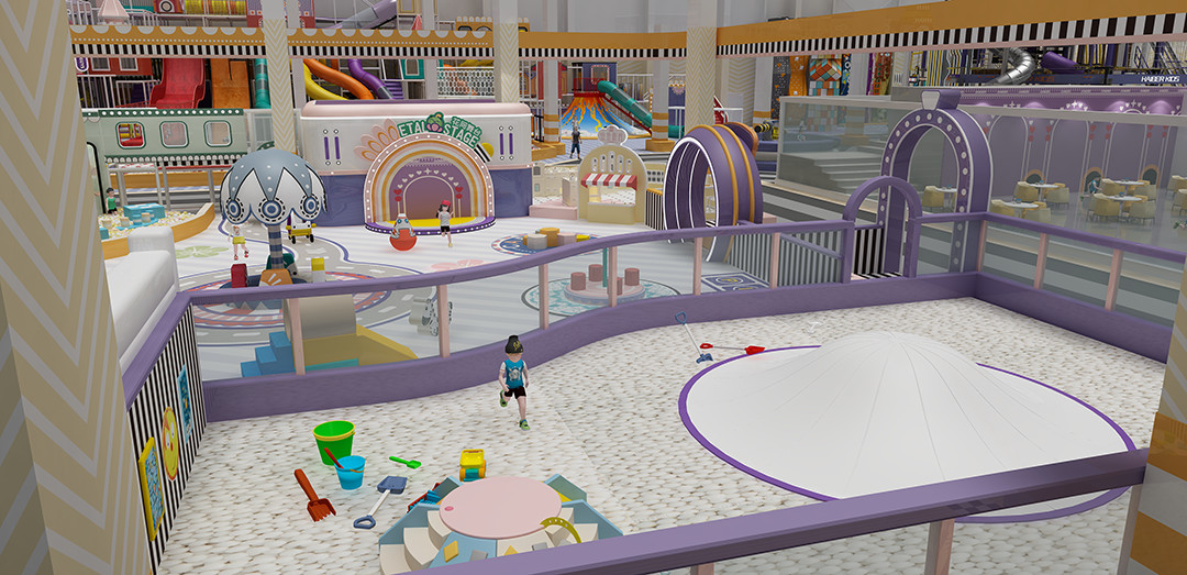 Modular Indoor Play Structure for Kids Ages 2-12