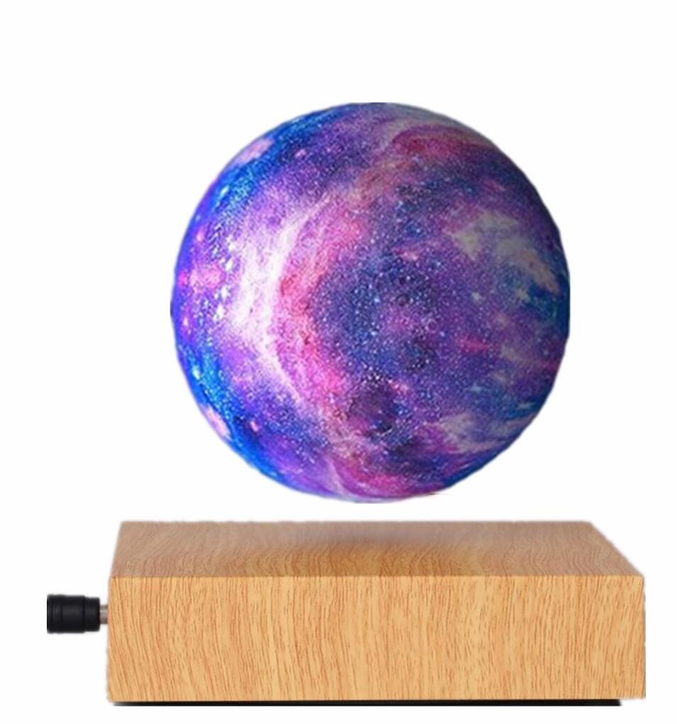 PA-1019 magnetic floating levitation starry corolful change moon lamp 6INCH