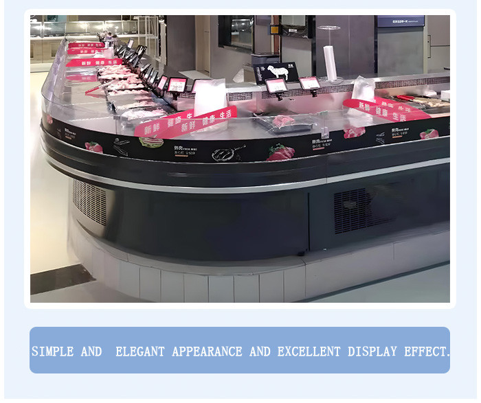 Commercial Deli Display Fridge , Freestanding Butchery Display Freezer For Meat Shop