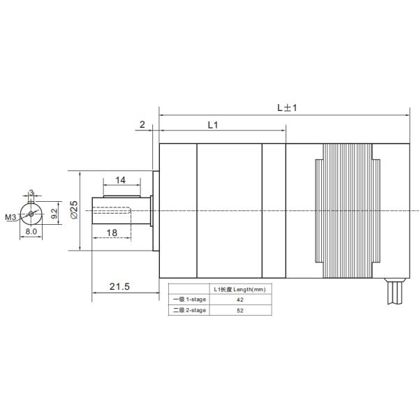 26W/52W/69W 42mm Brushless DC Motor 24V with planetary gearbox Brushless DC planetary geared motor
