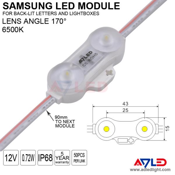 ADLED Chip 2 LEDs Module With 5 Years Warranty For 60-150 Mm Depth Light Boxes