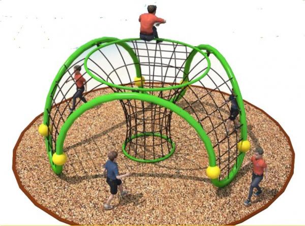 Quality Metal Climbing Net Frame 6 Stand Rope Outdoor Playground For Kid for sale