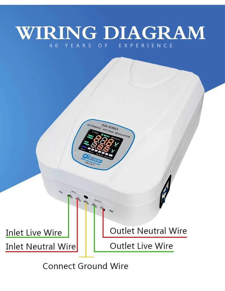 DJA Series Relay Type AVR Voltage Regulator Wall Mounted 5KVA