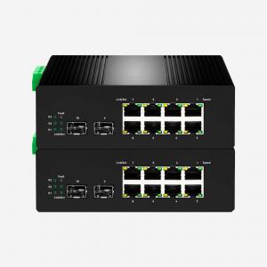 Buy cheap IP30 20Gbps Industrial Ethernet Switch With 8 Gigabit RJ45 Ports 2G SFP Power Over Ethernet Switch product