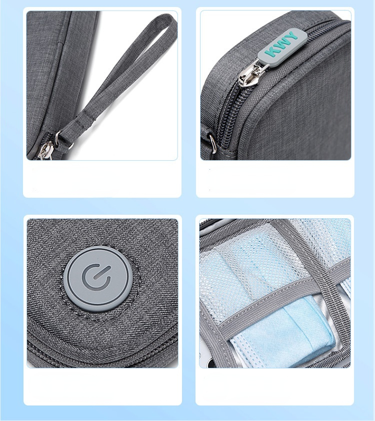 Sterilize 99.9% Solid UVC Light Portable Sanitizer Bag 19*4*11cm