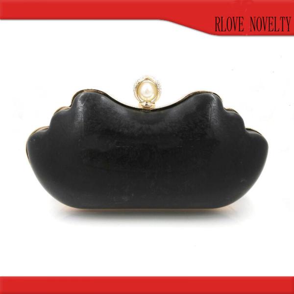 Wholesale bag part accessories 22*11 cm gold iron purse frame with box clutch frame hardware