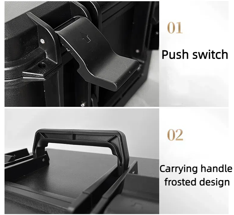 Customizable Logo Portable Plastic Tool Box with 276*304*137mm External Size and 260*260*105mm Internal Size for Household Storage