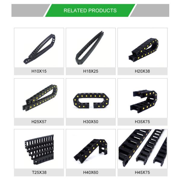 H45x60 Bridge Towline Yellow Strength Machine Tool Accessories Nylon Cable Tow Chain