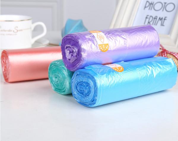 Quality 5 Color HDPE Biodegradable Kitchen Garbage Bags In Rolls for sale
