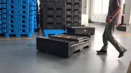 Buy cheap industry plastic pallet box large collapsible plastic container foldable container product