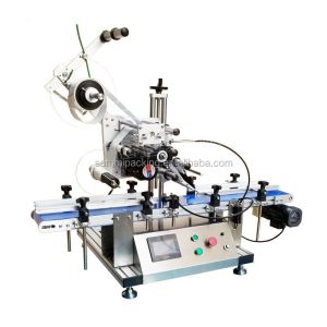 China Flat Surface Bottle Packaging Labeling Machine , Tabletop Automatic Sticker Machine on sale