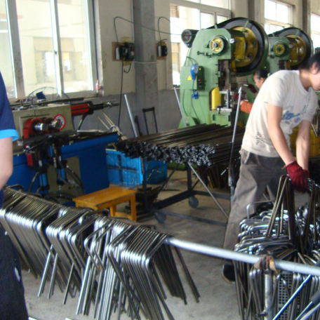 Workshop Tyres Knocked Down Auto Parts Display Racks In Repair Factory