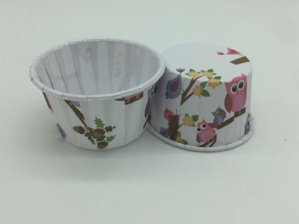 Quality Little Bird Cute Cupcake Cups , Pet Coated Film Paper Cupcake Holders Decoration Tool for sale