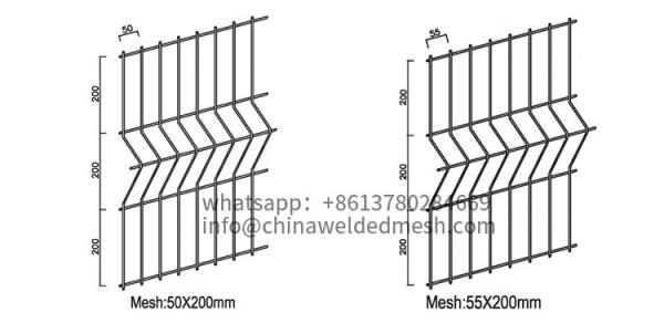 School Site 3D Welded Mesh Fence , 55x100mm Mesh Security Fencing