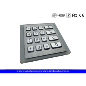 Illuminated Metal Keyboard With 16 Numbers IP65 Waterproof Keys