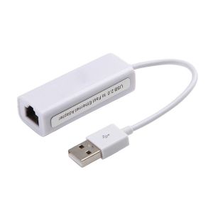 White Network Card Micro Usb To Rj45 Ethernet Adapter