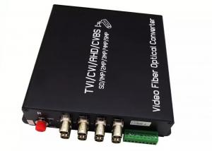 China 4CH 1080P AHD/CVI/TVI Video To Fiber Optic Converter With 1CH RS485 on sale