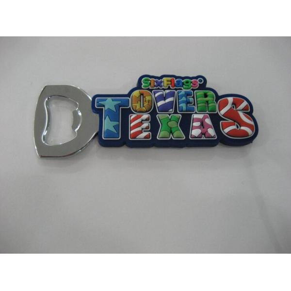 Customized Singapore Prague Country Name Letters Rubber PVC Fridge Magnet Bottle Opener For Travel Gift