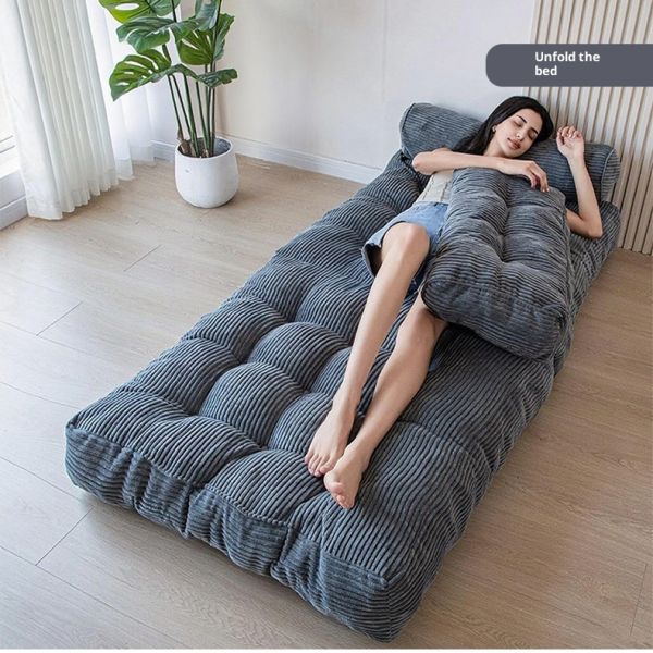 Single Seat Foldable Sofa Beds Convertible Sleeper Chair Compressed Sofa Square Modern Living Room Lounge Lazy Floor Sofa