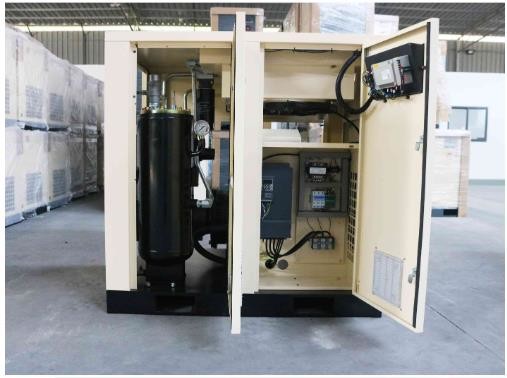 22Kw Variable Speed Screw Compressor Rotary 440v Single Stage Boss End