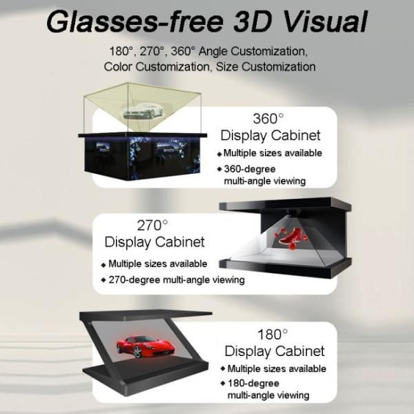 180-Degree Holographic Display Cabinet Manufacturer Museum-Grade Floating Projection Display Cabinet
