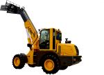 Yellow 2350mm Wheelbase 2500kg Telescopic Wheel Loader