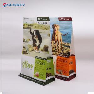 Buy cheap Big Flat Bottom Laminated Packaging Pouches 25kg Resealable Dog Food Bag product