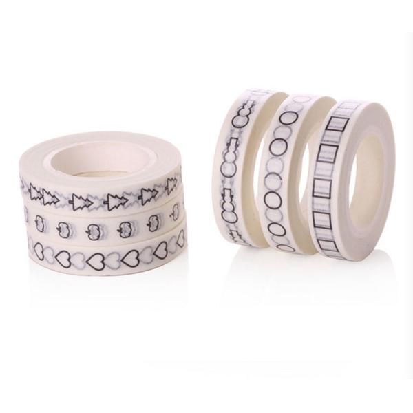 10 meters plastic core Custom Printed Washi Paper Tape simple design washi Decoration Tape