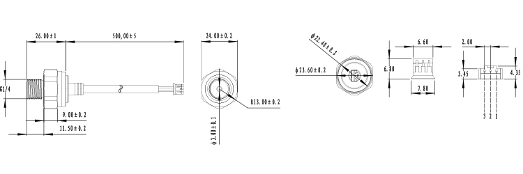 WNK Brass Pressure Sensor/Pressure Transducer/Water Pressure Transmitter