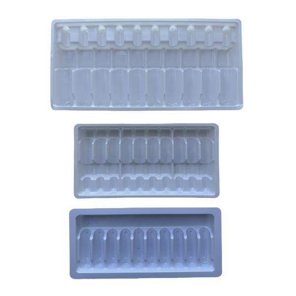 PET blister packaging tray water injection ampoule tray custom wholesale