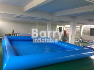 China Durable Blue Kids Square Portable Water Pool With Inflatable Water Toys on sale
