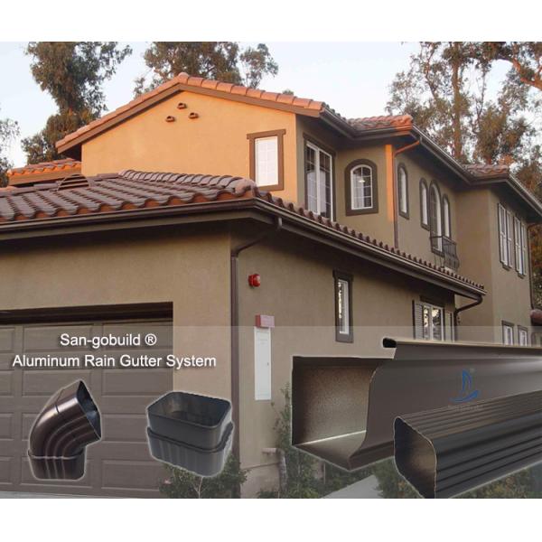 San-gobuild Cheap Price Anti-Corrosion Aluminum Rain Water Gutter Downspout Pvc Gutter Fittings