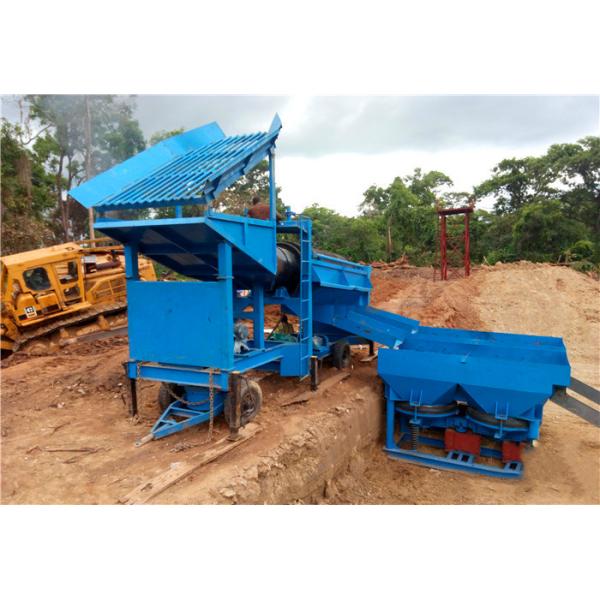 Trailer Mounded Gold Washing Trommel Plant 100Ton Per Hour
