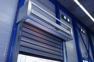 China Roll Up High Speed Spiral Door Metal Industrial Shutter Double Walled 220mm Aluminum Slat on sale